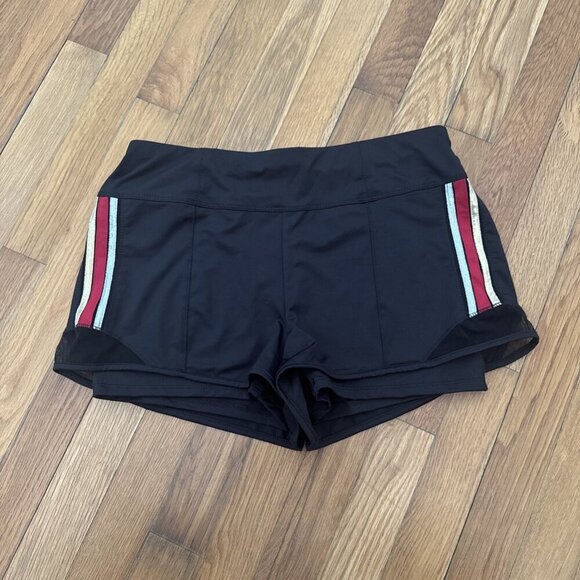 Lucky in Love Women's Lined Stretch Shorts Tennis Golf Black Size M - Picture 1 of 5